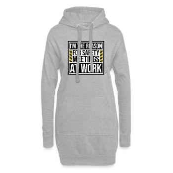 C’est drôle que je sois la raison des réunions de sécurité au travail - Sweat-shirt à capuche long Femme - gris chiné - Devant