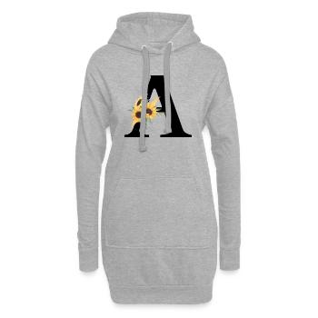 Brief an Floral Sunflower - Hoodie-Kleid - Grau meliert - Vorne