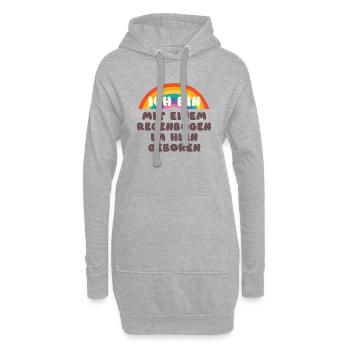 Regenbogen Poesie - Hoodie-Kleid - Grau meliert - Vorne