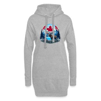Kanada 24 - Hoodie-Kleid - Grau meliert - Vorne