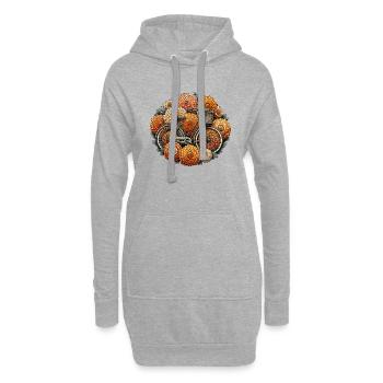 Fahrrad - Hoodie-Kleid - Grau meliert - Vorne