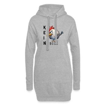 böser Hahn kein bock - Hoodie-Kleid - Grau meliert - Vorne