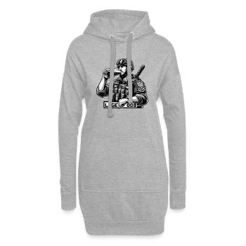 Désarmement des forces armées - Sweat-shirt à capuche long Femme - gris chiné - Devant
