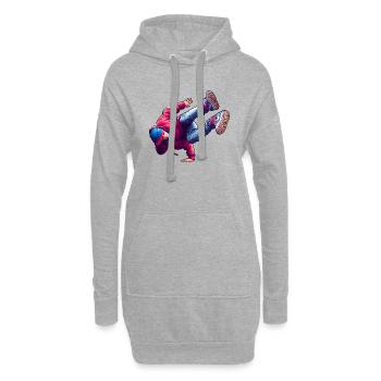 Breakdance Pas De Danse - Sweat-shirt à capuche long Femme - gris chiné - Devant