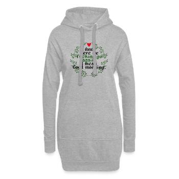 Good fucking morning - Hoodie-Kleid - Grau meliert - Vorne
