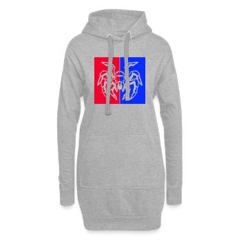 spinne spider - Hoodie-Kleid - Grau meliert - Vorne