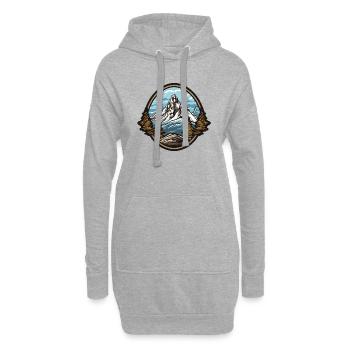 Montagne Montagne - Sweat-shirt à capuche long Femme - gris chiné - Devant
