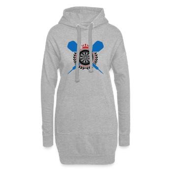 Fléchettes Fléchettes Fléchettes - Sweat-shirt à capuche long Femme - gris chiné - Devant