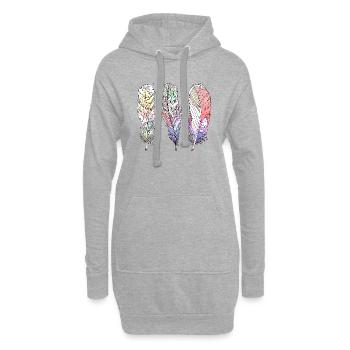 Feder - Hoodie-Kleid - Grau meliert - Vorne