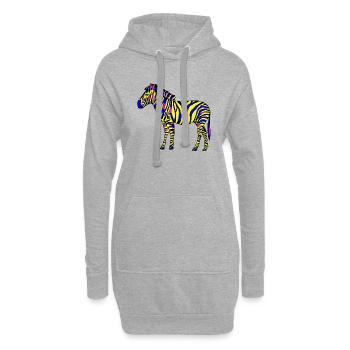 Zebra - Hoodie-Kleid - Grau meliert - Vorne