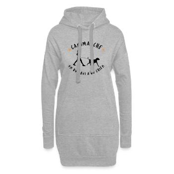 Canimarche femme canirando avec chien - Sweat-shirt à capuche long Femme - gris chiné - Devant