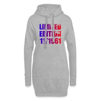 63e anniversaire Edition limitée 11/1961 - Sweat-shirt à capuche long Femme - gris chiné - Devant