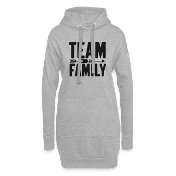 Team-Familie - Hoodie-Kleid - Grau meliert - Vorne