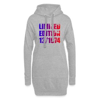 50e anniversaire Edition limitée 12/1974 - Sweat-shirt à capuche long Femme - gris chiné - Devant