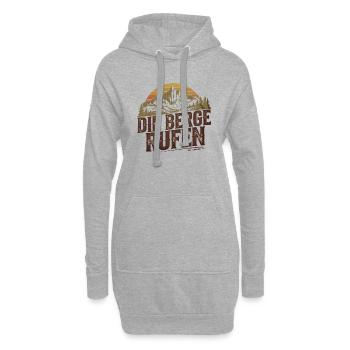 DIE BERGE RUFEN - Rustikales Schild Design - Hoodie-Kleid - Grau meliert - Vorne