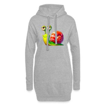 Snail - Hoodie Dress - heather grey - Front