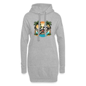 Paresseux dans un hamac - Sweat-shirt à capuche long Femme - gris chiné - Devant