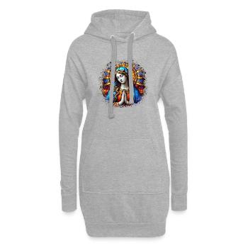 Sainte Marie Marie Vierge Marie Sainte - Sweat-shirt à capuche long Femme - gris chiné - Devant
