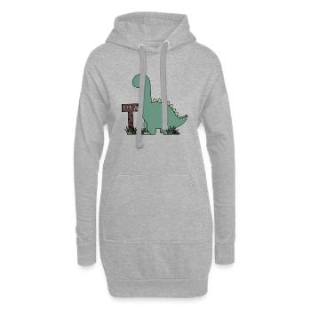 Dino Luca - Sweat-shirt à capuche long Femme - gris chiné - Devant