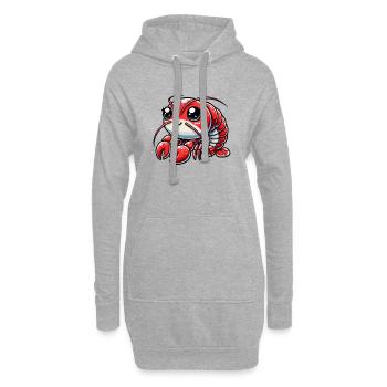 Crevette enfant - Sweat-shirt à capuche long Femme - gris chiné - Devant