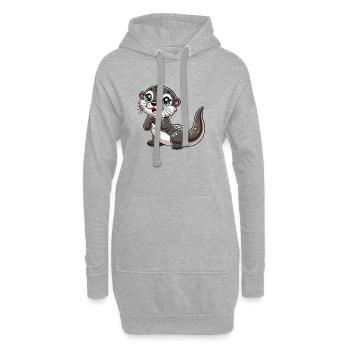 Otter Kind - Hoodie-Kleid - Grau meliert - Vorne