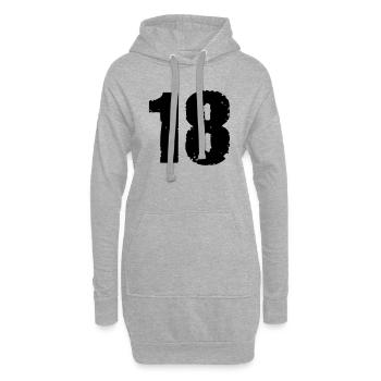 18 - Hoodie-Kleid - Grau meliert - Vorne