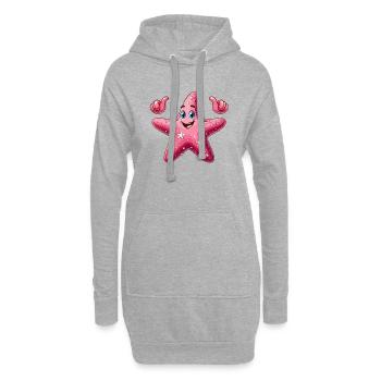 Seestern - Hoodie-Kleid - Grau meliert - Vorne