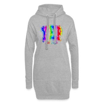 xoxo love you amore Blumen Frauen Valentinstag 14 - Hoodie-Kleid - Grau meliert - Vorne