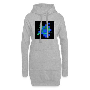 L’art hors design - Sweat-shirt à capuche long Femme - gris chiné - Devant