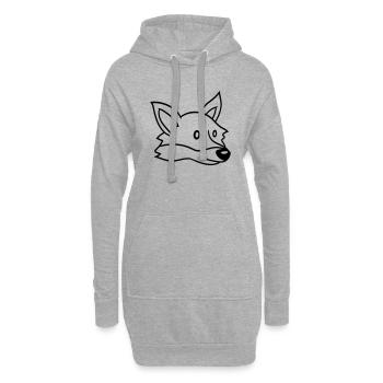 Fuchs Rotfuchs Wildes Tier Schlauer Wald Bewohner - Hoodie-Kleid - Grau meliert - Vorne