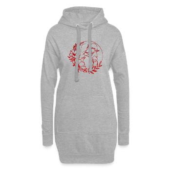 Mama liebt dich Mama Blumen Frauen Valentinstag - Hoodie-Kleid - Grau meliert - Vorne