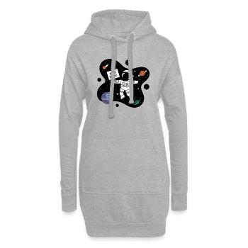 Bonjour la Terre ! - Sweat-shirt à capuche long Femme - gris chiné - Devant
