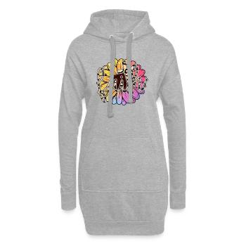 Glaube - Hoodie-Kleid - Grau meliert - Vorne