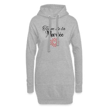 Wife Bride Team for a Bachelorette Party Team Bride - Hoodie Dress - heather grey - Front