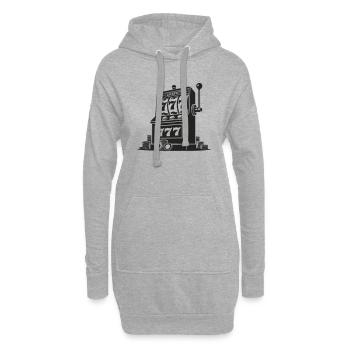 Jackpot Machine - Sweat-shirt à capuche long Femme - gris chiné - Devant