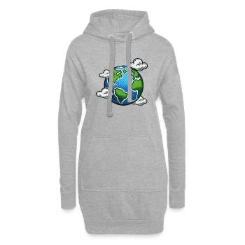 erde - Hoodie-Kleid - Grau meliert - Vorne