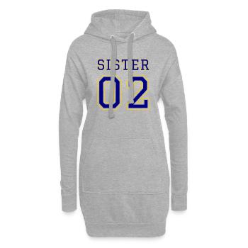 Sister 02 / Sister 2 - Hoodie-Kleid - Grau meliert - Vorne