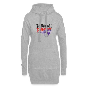 Daronne d'amour - Hoodie-Kleid - Grau meliert - Vorne
