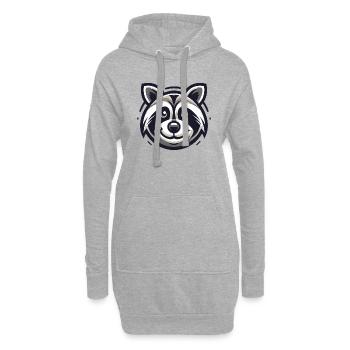 Waschbär Nachtfänger - Hoodie-Kleid - Grau meliert - Vorne