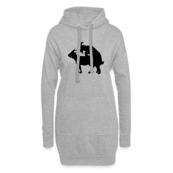 Bock - Hoodie-Kleid - Grau meliert - Vorne