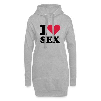 Sex - Hoodie-Kleid - Grau meliert - Vorne