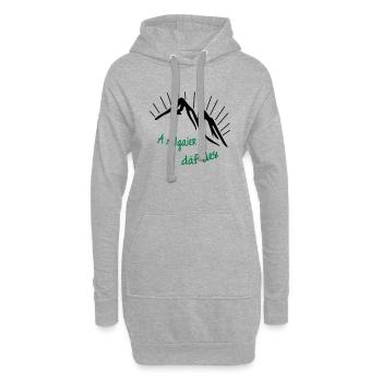 A Allgaier däf des | Allgäu Tassen & Zubehör - Hoodie-Kleid - Grau meliert - Vorne