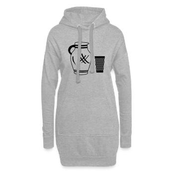 Bembel und Geripptes - Hoodie-Kleid - Grau meliert - Vorne