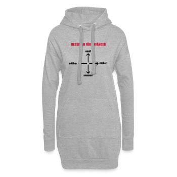 Hessischer Sprachkurs - Hoodie-Kleid - Grau meliert - Vorne