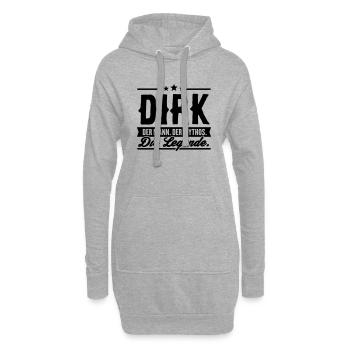 Man Myth Legend Dirk - Sweat-shirt à capuche long Femme - gris chiné - Devant