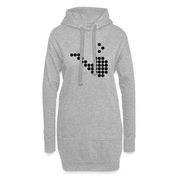 pipe dots - Hoodie-Kleid - Grau meliert - Vorne