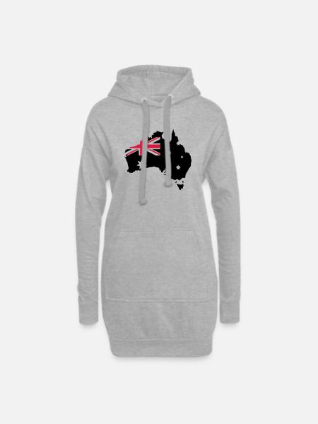 Australia - Hoodie-Kleid - Grau meliert