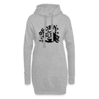 Born Yogi Baby (1c) - Sweat-shirt à capuche long Femme - gris chiné - Devant
