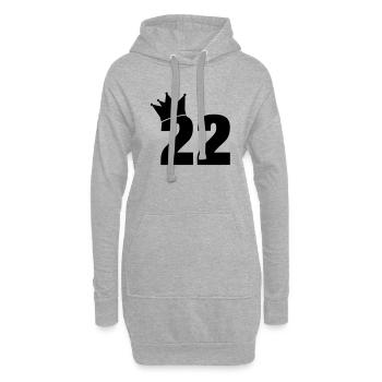 22_krone_f1 - Hoodie-Kleid - Grau meliert - Vorne