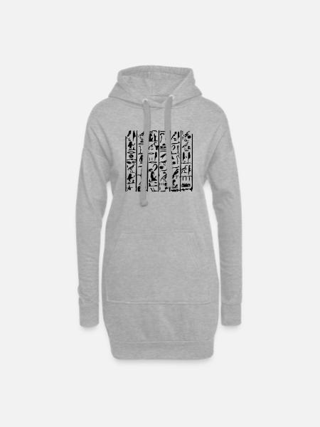 egypt_kite_vec_1 de - Hoodie-Kleid - Grau meliert